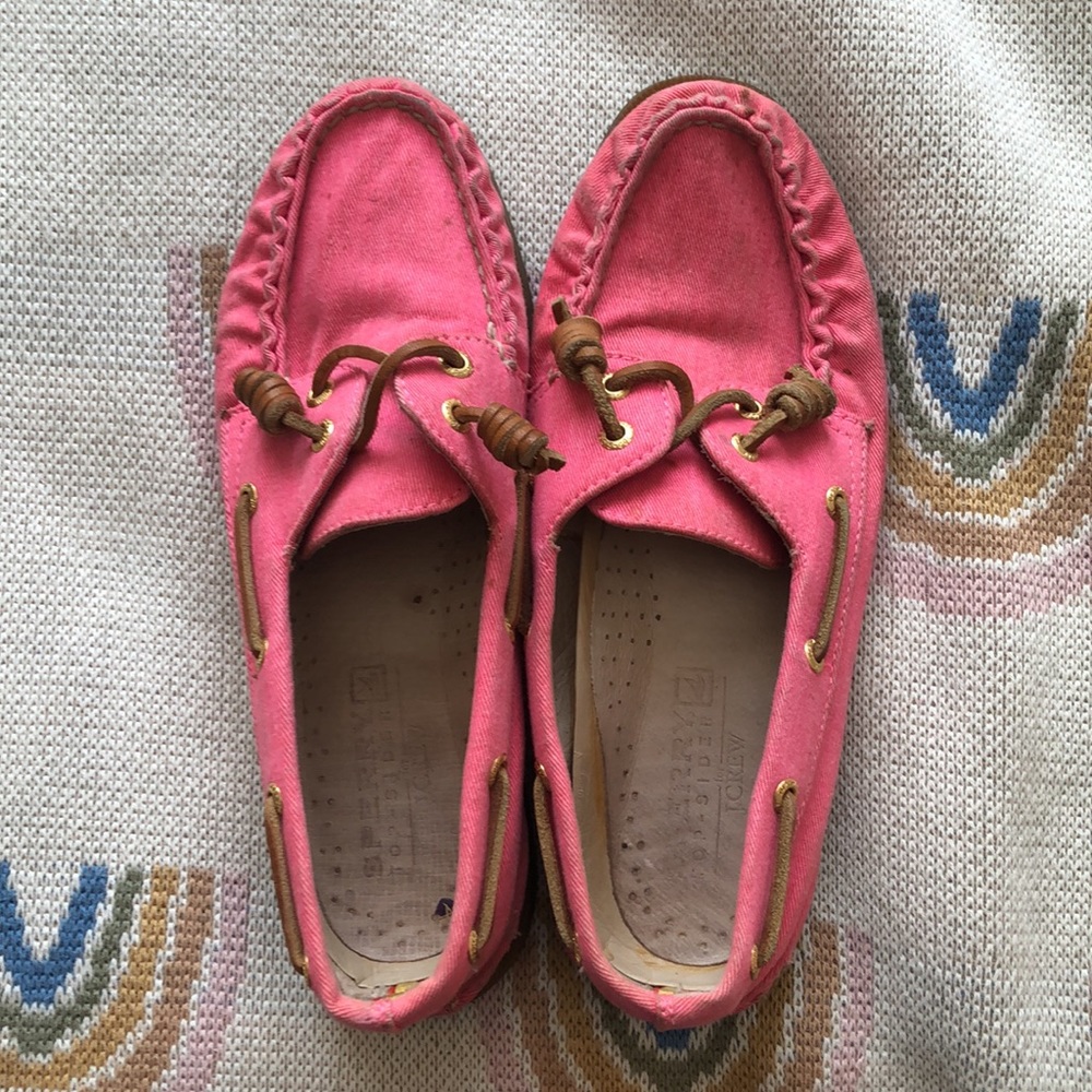 J-Crew Sperry Top Sider Hot Pink Boat Shoes Size 6.5